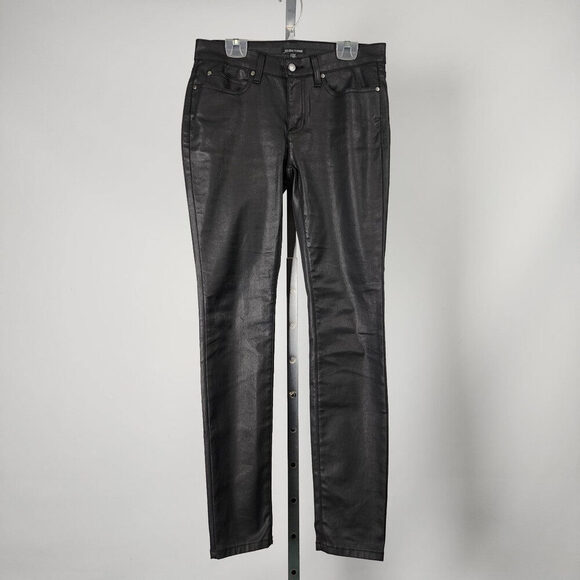 Eileen Fisher Black Metallic Straight Leg Pants Size 6 - Picture 1 of 8